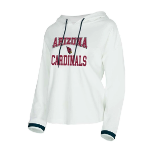 Women's Arizona Cardinals Concepts Sport Borough Hoodie XLarge White