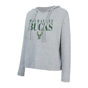 Women's Milwaukee Bucks Concepts Sport Juniper Hoodie Large Grey Heather