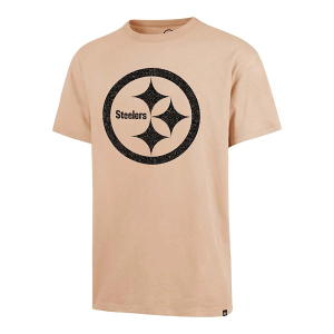 Pittsburgh Steelers 47 Brand River T-Shirt Large Tan