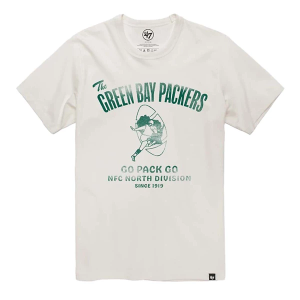 Green Bay Packers 47 Brand Wide Open T-Shirt Small Dune