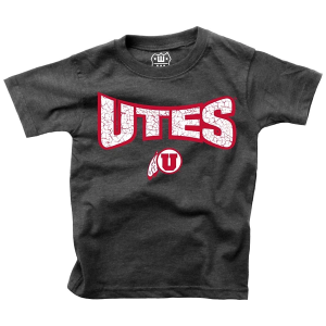 Utah Utes Wes and Willy Team Basic Kids' T-Shirt Small Black