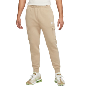 Men's Nike Sportswear Club Fleece Cargo Training Joggers Small Khaki/Khaki/White Regular