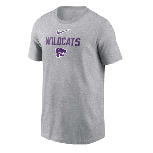 Kansas State Wildcats Nike Scripted Logo Kids' T-Shirt Large Heather Grey