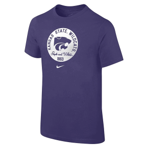 Kansas State Wildcats Nike Circle Kids' T-Shirt XLarge Purple