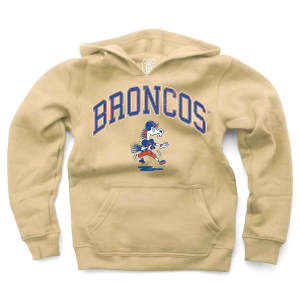 Boise State Broncos Wes and Willy Kids Hoodie Large Stone