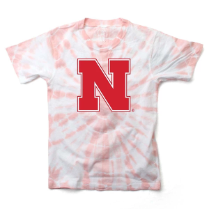 Nebraska Cornhuskers Wes and Willy Tie Dye Kids' T-Shirt XLarge Pink