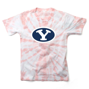 BYU Cougars Wes and Willy Tie Dye Kids' T-Shirt XLarge Pink