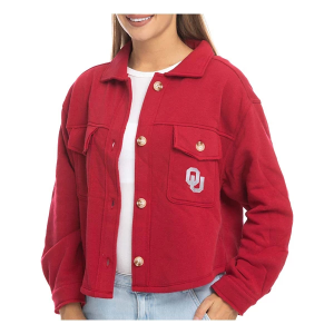 ZooZatZ Women's Oklahoma Sooners Fleece Shacket