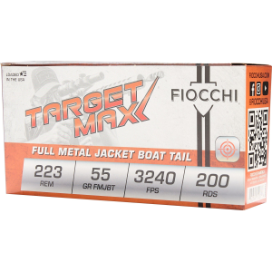 Fiocchi Fiocchi Target Max FMJBT SCHEELS Exclusive 223 Remington Rifle Ammunition 200 Round Box - $102.99 at SCHEELS
