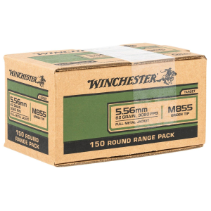 Winchester Winchester USA M855 Green Tip 5.56x45mm NATO Rifle Ammunition 150 Round Box - $83.99 at SCHEELS