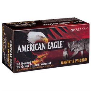 Federal Federal American Eagle 35gr Tipped Varmint 22 Hornet Rifle Ammunition 50 Round Box - $64.99 at SCHEELS