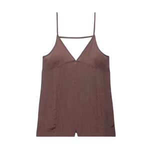 Women's prAna Fernie V-Neck Romper Swim Cover Up Small Carob