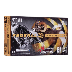 Federal Federal Terminal Ascent 270 Winchester Rifle Ammunition 20 Round Box - $46.99 at SCHEELS