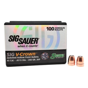 Sierra Bullets Sierra SIG SAUER V-Crown 45 Caliber Pistol Bullets - $41.39 at SCHEELS