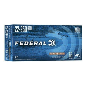 Federal Federal Power Shok 22-250 Remington Rifle Ammunition 20 Round Box - $27.99 at SCHEELS