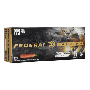 Federal Federal Premium Trophy Copper 223 Remington Rifle Ammunition 20 Round Box - $33.99 at SCHEELS