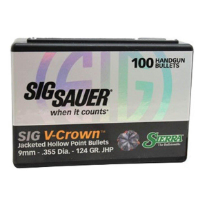 Sierra Bullets Sierra SIG SAUER V-Crown 9mm Pistol Bullets - $24.29 at SCHEELS