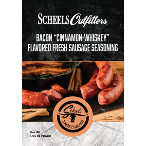 Scheels Outfitters Smokehouse Bacon "Cinnamon-Whiskey" Flavored Fresh Sausage Seasoning