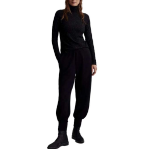 Women's Varley Roya Roll Neck Long Sleeve T-Shirt XSmall Black/Egret