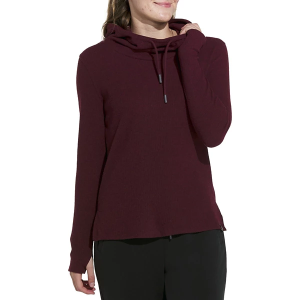 Women's Fundamental Coast Waffle Long Sleeve Oversized Shirt Small Merlot