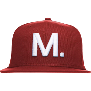 MUNICIPAL M. Snapback Hat One Size Crimson