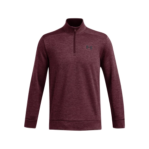 Men's Under Armour Fleece Twist Golf 1/4 Zip Pullover Large Maroon