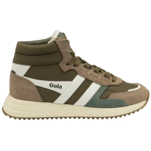Women's Gola Chicago High Sneakers 6 Regular Khaki/Cappuccino/Off White