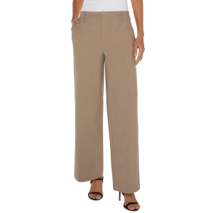 Women's Liverpool Los Angeles Kelsey Wide Leg Trouser Dress Pants 0 Palo Santo
