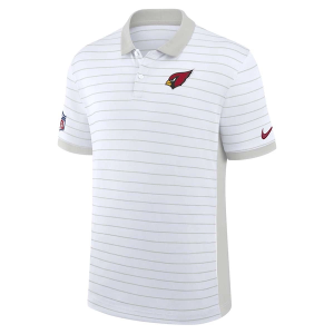 Arizona Cardinals Nike Sideline Victory Stripe Polo Medium White