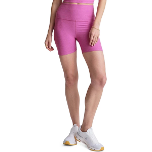 Women's Beyond Yoga Spacedye Keep Pace Biker Shorts Medium Sunset Violet Heather
