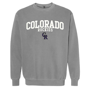Women's Colorado Rockies Soft As A Grape Logo Crew XLarge Concrete