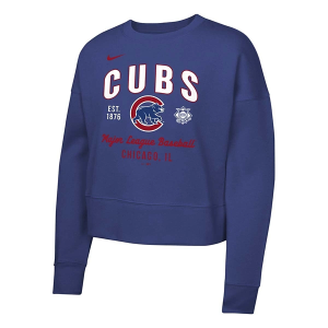 Kids' Girls' Chicago Cubs Nike Crew Crop Large Blue