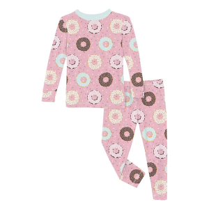 Kids' Kickee Pants Print Long Sleeve Pajama Set 8 Cake Pop Donuts and Sprinkles