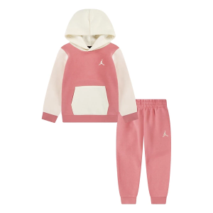 Girls' Jordan MJ Brooklyn Fleece Set Toddler 4T Pink Salt