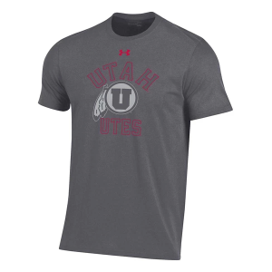 Utah Utes Under Armour Gronk T-Shirt Medium Charcoal