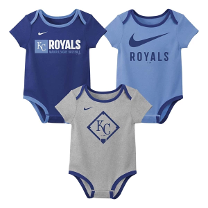 Nike Baby Kansas City Royals 3pk Creeper Onesie Set