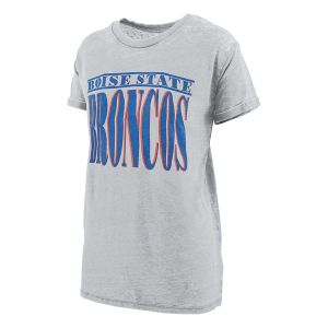Boise State Broncos Pressbox Women's Holden T-Shirt Small Heather Grey