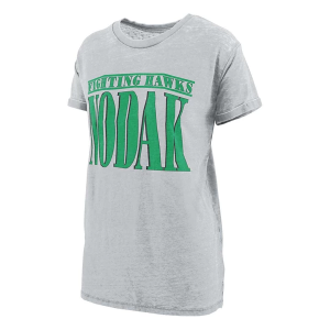 North Dakota Fighting Hawks Pressbox Women's Holden T-Shirt Large Heather Grey
