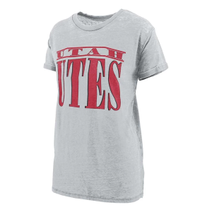 Utah Utes Pressbox Women's Holden T-Shirt Large Heather Grey