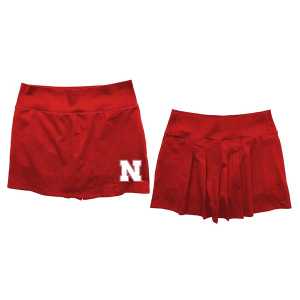 Wes and Willy Girls' Nebraska Cornhuskers Logo Pleated Skort