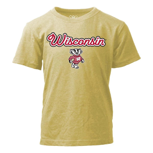 Wisconsin Badgers Wes and Willy Loops Kids' T-Shirt 5 Stone