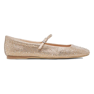 Women's Dolce Vita Reyes Crystal Ballet Flats Regular 6.5 Light Gold