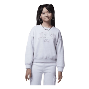 Girls' Jordan Baby Blue Crewneck Sweatshirt Medium Football gray