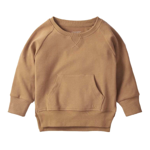 Kids' Little Bipsy Pocket Crewneck Sweatshirt 10 Caramel
