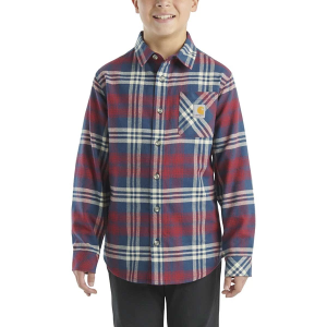Kids' Carhartt Long Sleeve Button Up Shirt 7 Dark Denim