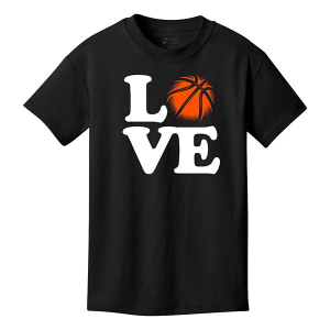 Girls' Range Basketball Love T-Shirt XLarge Black