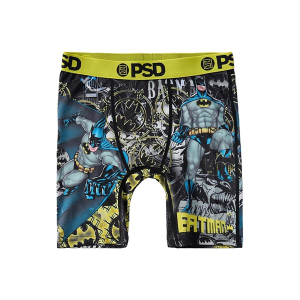 Boys' PSD I Am Batman Boxer Briefs Underwear Medium Black/Yellow