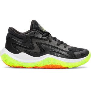 Kids' Under Armour Jet 25 Basketball Shoes Little 2 Regular Black Green