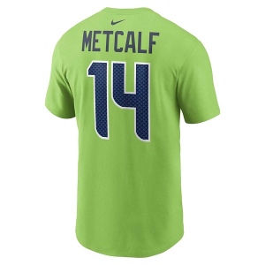 Seattle Seahawks Nike DK Metcalf #14 Name & Number T-Shirt Medium Green