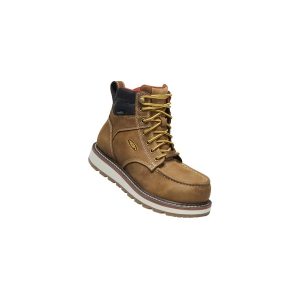 Women's KEEN Cincinnati 6in WP Carbon-Fiber Toe Work Boots Outdoor 7.5 Belgian/Sandshell